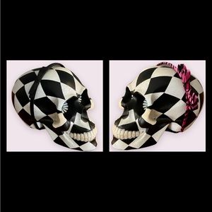 Pink and Black Zebra Print and Solid Black Hair Double Bow Headband - 2